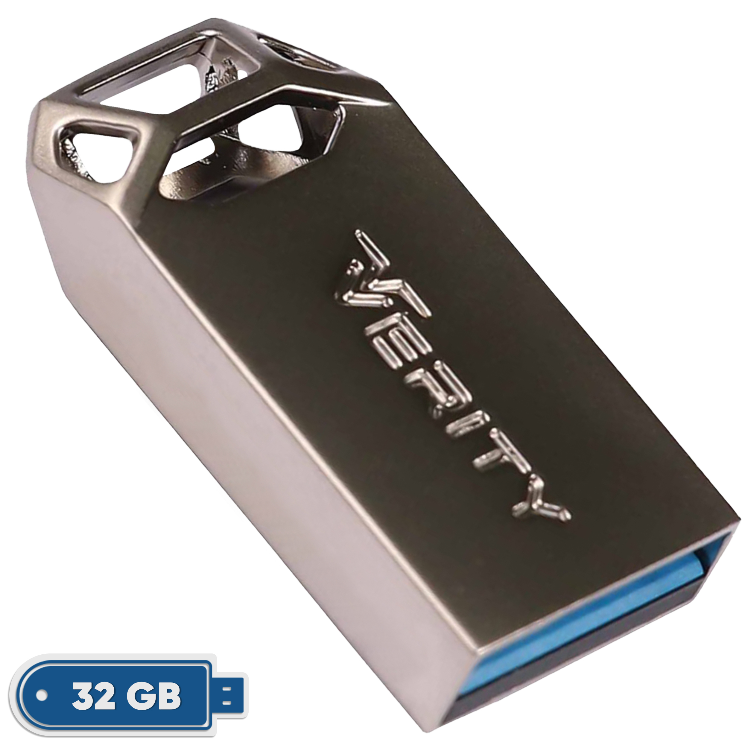 فلش مموری 32 گیگابایت وریتی مدل V-819 با رابط USB 2.0، بدنه فلزی مقاوم و ضد خش، سرعت انتقال 30 مگابایت بر ثانیه، سازگار با گوشی، تبلت، کامپیوتر و تلویزیون - Image 2