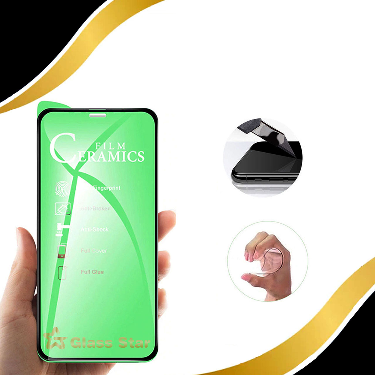 محافظ صفحه نمایش سرامیکی گلس استار مدل CRGA مناسب برای گوشی موبایل سامسونگ Galaxy A12 - Image 6
