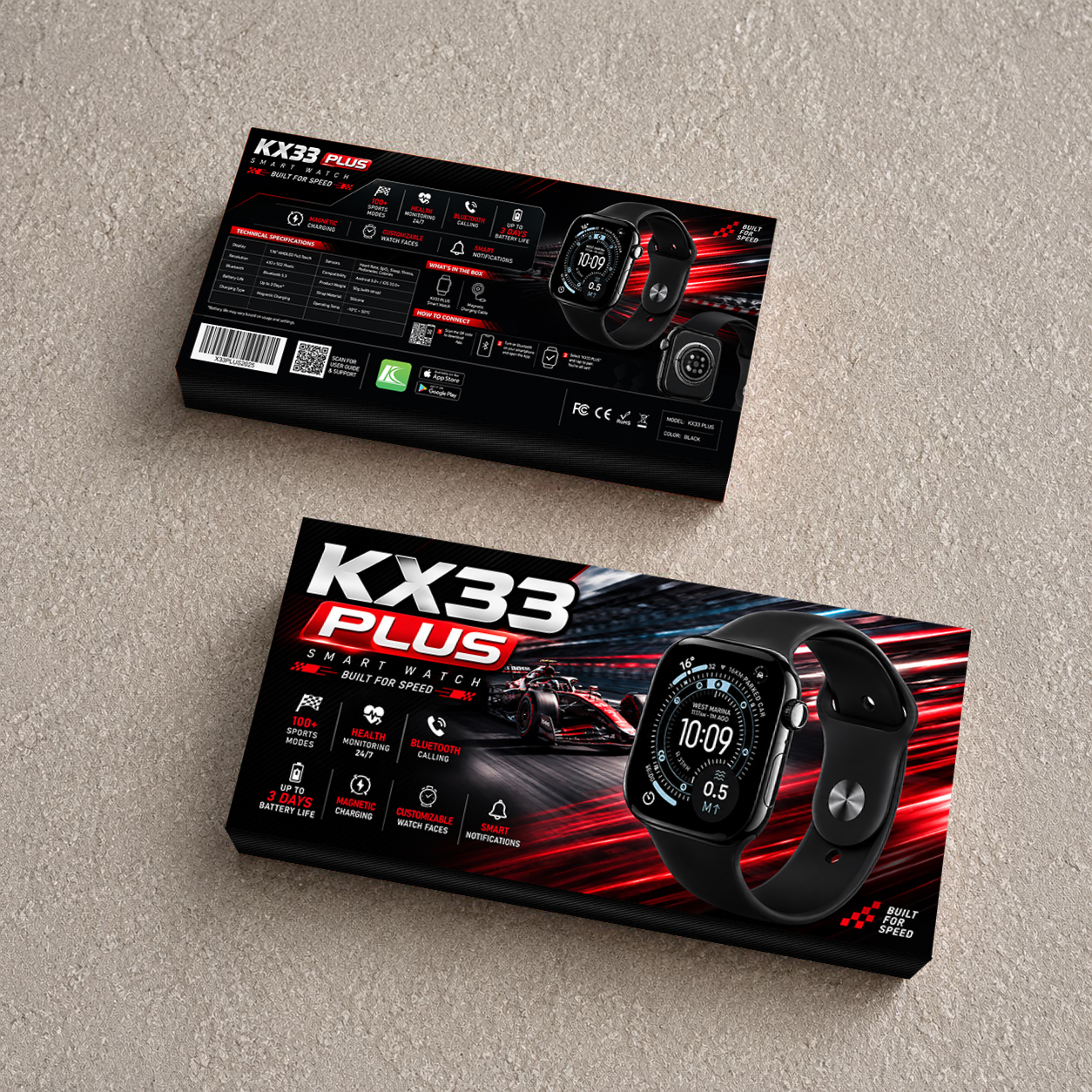 ساعت هوشمند 45 میلی متری مدل KX33 PLUS با بند سیلیکونی - Image 13
