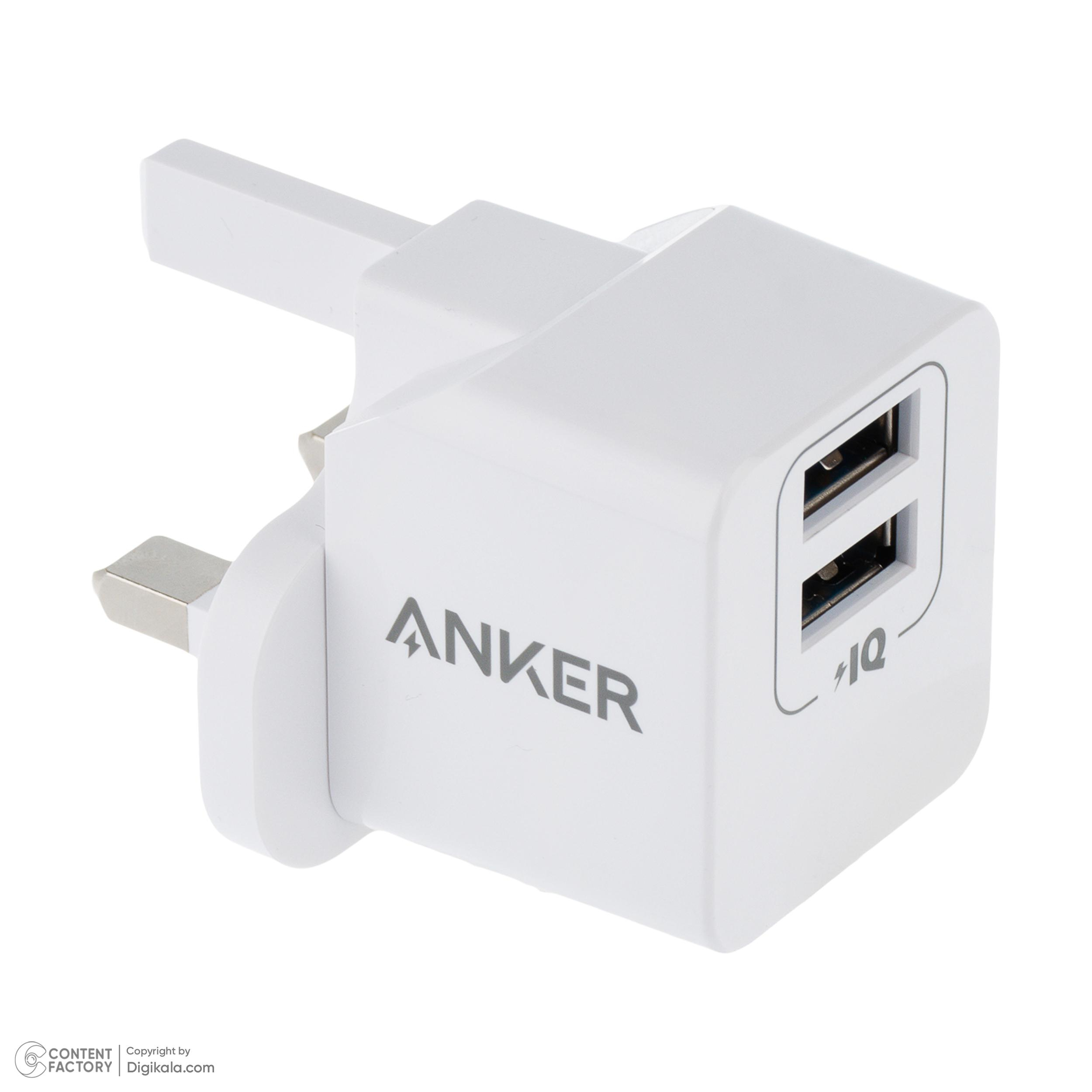 شارژر دیواری 12 وات دو پورت انکر مدل PowerPort Mini A2620 - Image 7