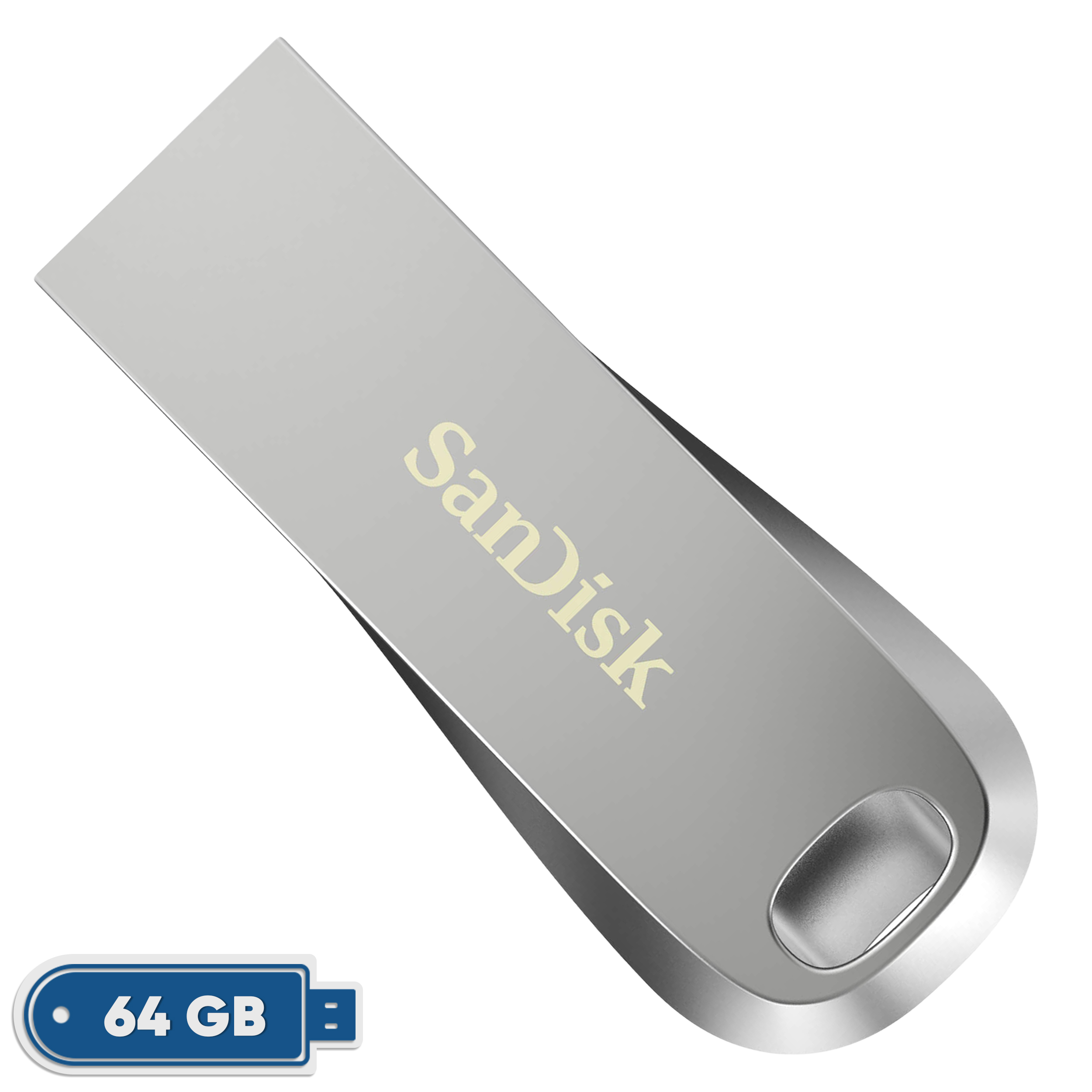 فلش مموری سن دیسک Ultra Luxe ظرفیت 64 گیگابایت با رابط USB 3.1 سرعت خواندن تا 150 مگابایت بر ثانیه، بدنه فلزی مقاوم، پشتیبانی از نرمافزار رمزگذاری اطلاعات - Image 2