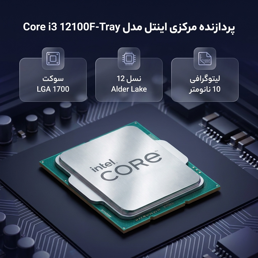 پردازنده مرکزی اینتل مدل Core i3 12100F-Tray - Image 2