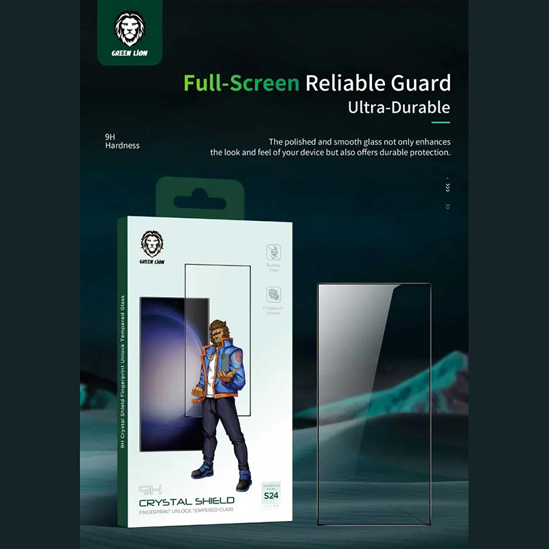 محافظ صفحه نمایش گرین لاین مدل 9H Crystal Shield مناسب برای گوشی موبایل سامسونگ Galaxy S24 Ultra - Image 6