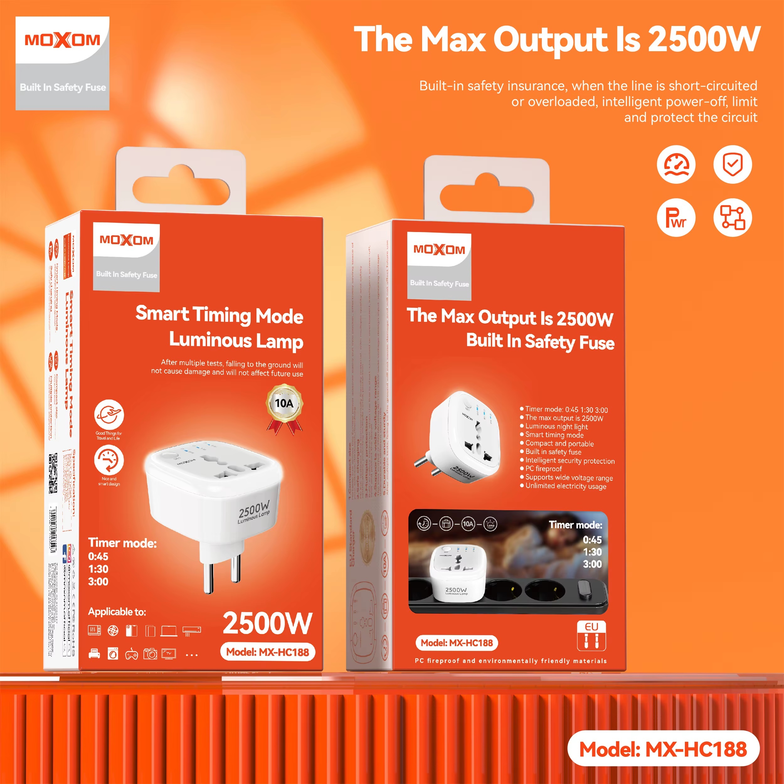 محافظ ولتاژ 2500 وات 10 آمپر موکسوم مدل MX188 - Image 10