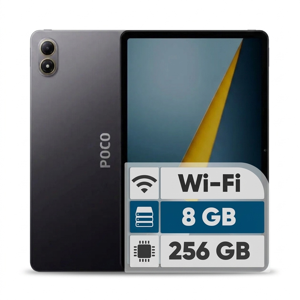 تبلت 12.1 اینچ شیائومی مدل Poco Pad M1 Wi-Fi، ظرفیت 256 گیگابایت و رم 8 گیگابایت، رزولوشن دوربین 8 مگاپیکسل، پشتیبانی از قلم و کیبورد