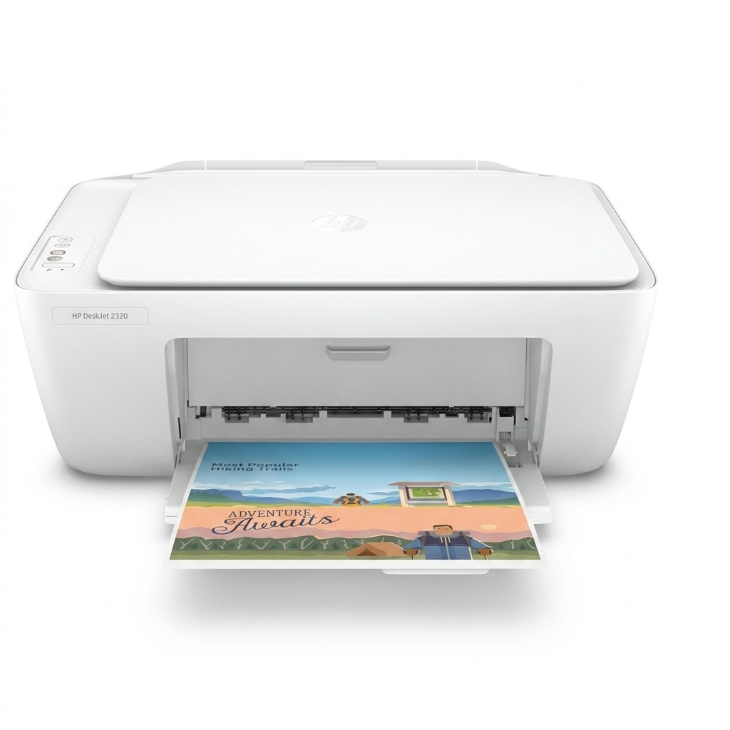 پرینتر چندکاره جوهرافشان رنگی اچ‌پی مدل DeskJet 2320 با قابلیت پرینت، اسکن و کپی، رزولوشن چاپ 4800 × 1200 dpi و سینی 60 برگی