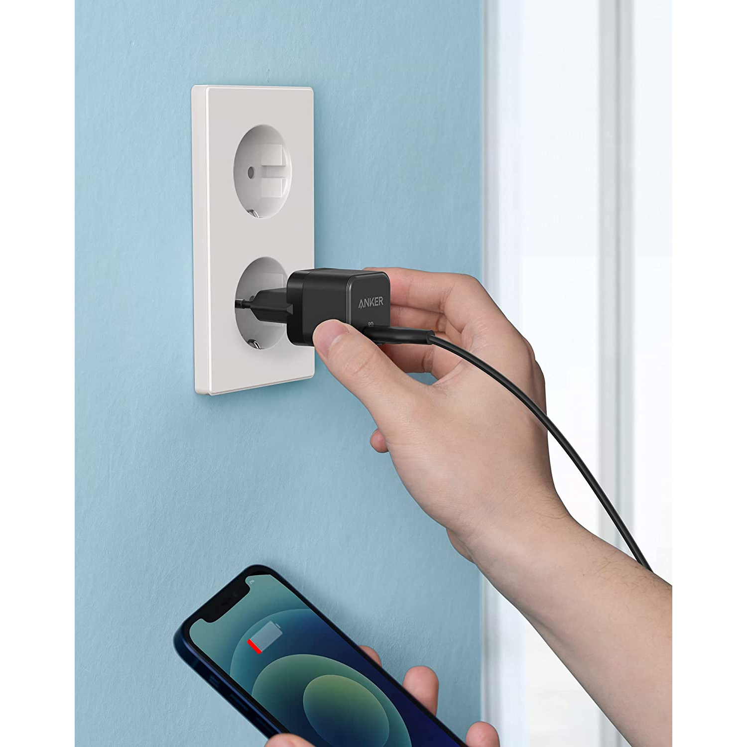 شارژر دیواری 20 وات انکر مدل PowerPort III A2149 Cube - Image 10