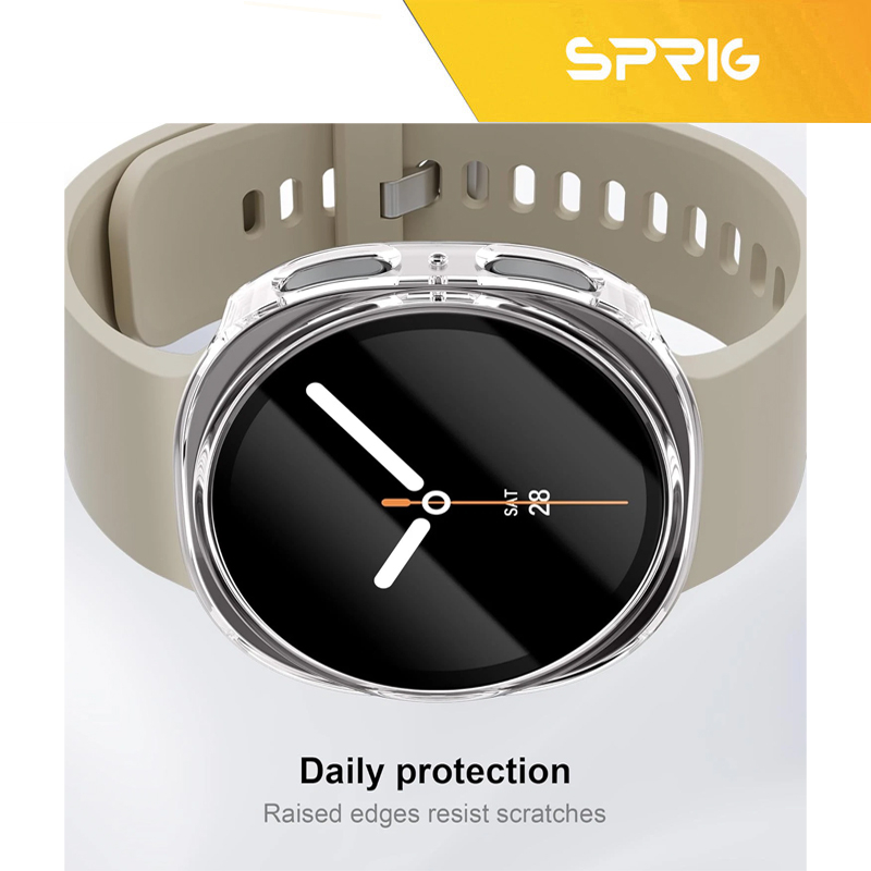 کاور اسپریگ مدل HD PCGLS مناسب برای ساعت هوشمند سامسونگ Galaxy Watch 8 40mm به همراه محافظ صفحه نمایش - Image 12