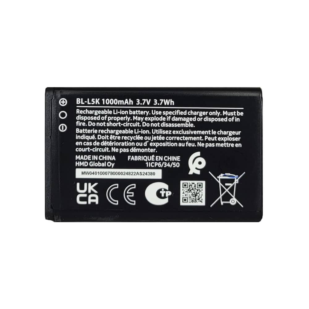 باتری موبایل مدل BL-L5K ظرفیت 1000 میلی آمپر ساعت مناسب برای گوشی موبایل نوکیا 105 2023 - Image 2