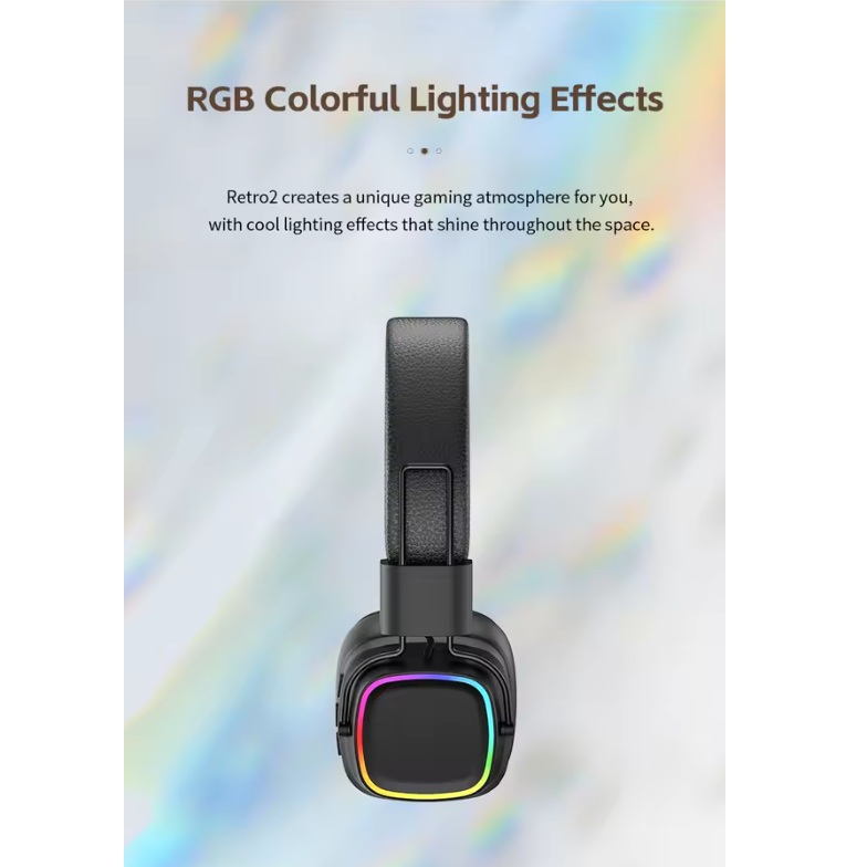 هدست بلوتوثی دوپریم مدل Retro max RGB - Image 25