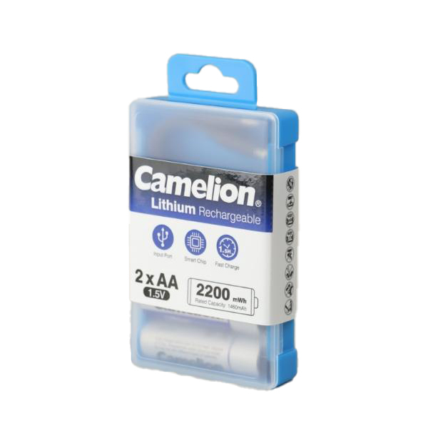 باتری قلمی قابل شارژ کملیون مدل 1.5VLi-AA2200 بسته دو عددی - Image 6