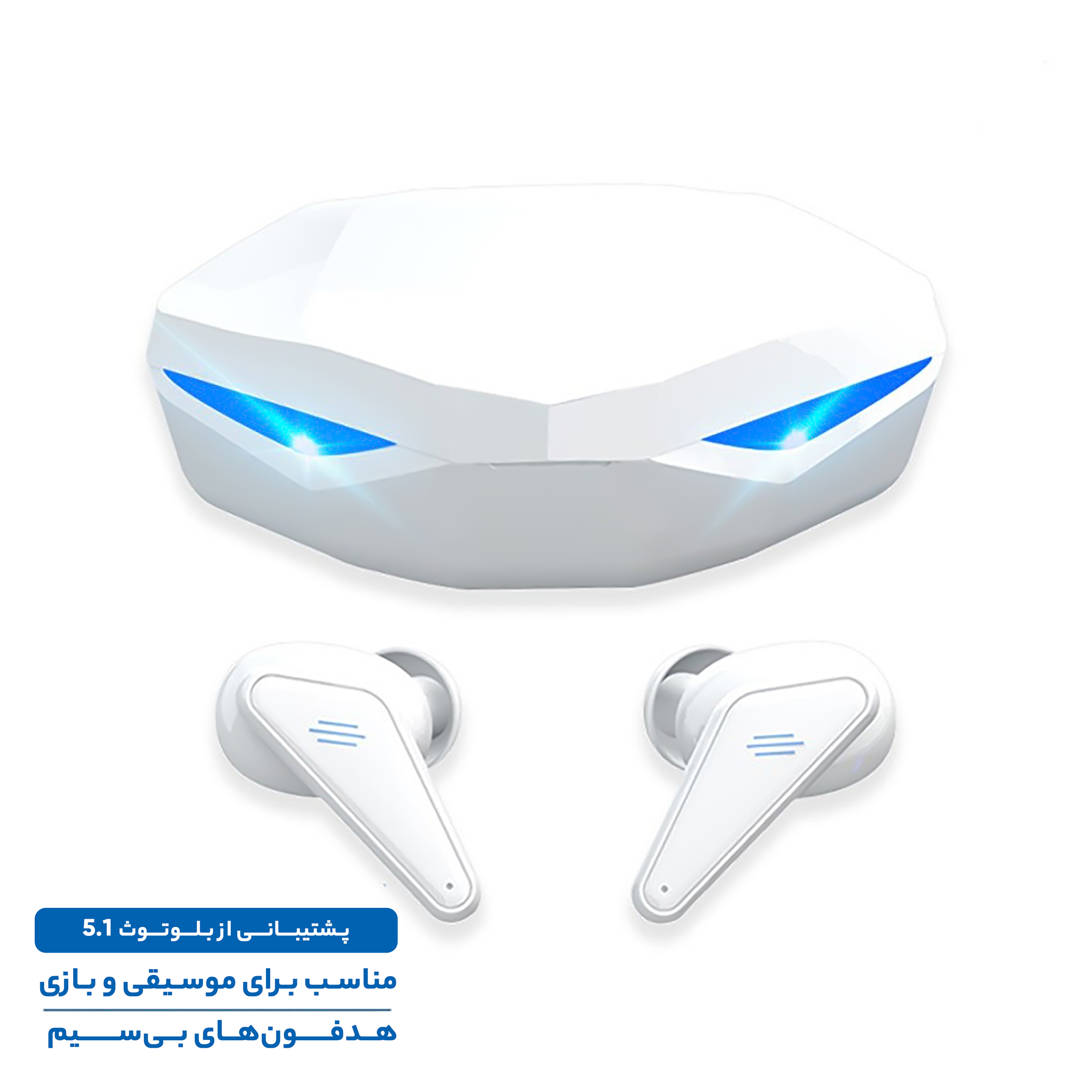 هدفون بلوتوثی مدل K55 با قابلیت حذف نویز (ANC)، درگاه شارژ USB Type-C، دارای کنترل لمسی روی گوشیها، حالت Gaming، مقاومت در برابر رطوبت و عرق - Image 5