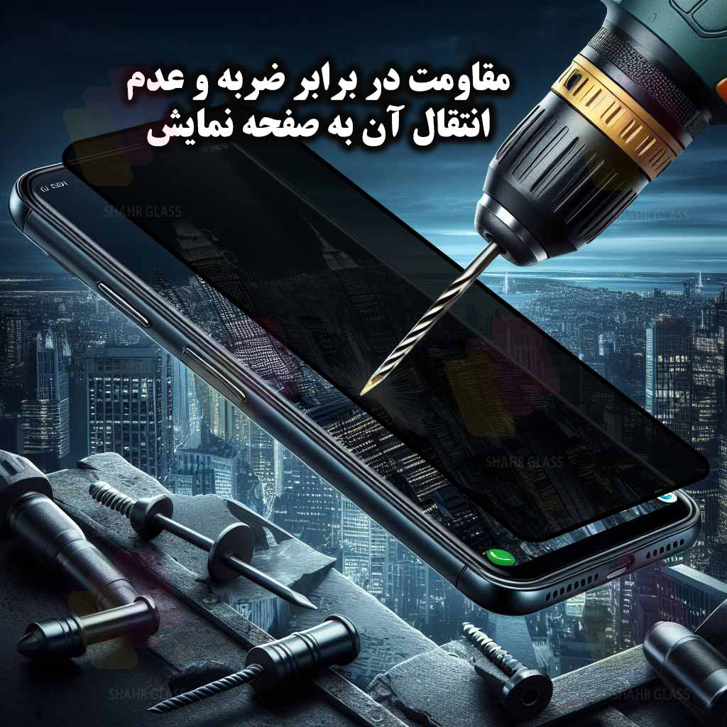 محافظ صفحه نمایش حریم شخصی شهر گلس مدل PRIVFULLS مناسب برای گوشی موبایل اپل iPhone 12 Pro / 12 - Image 11