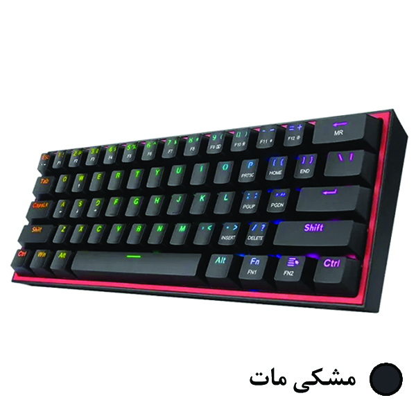 کیبورد گیمینگ ردراگون مدل K617 FIZZ، سوییچ مکانیکال قرمز، Tenkeyless، نورپردازی RGB - Image 29