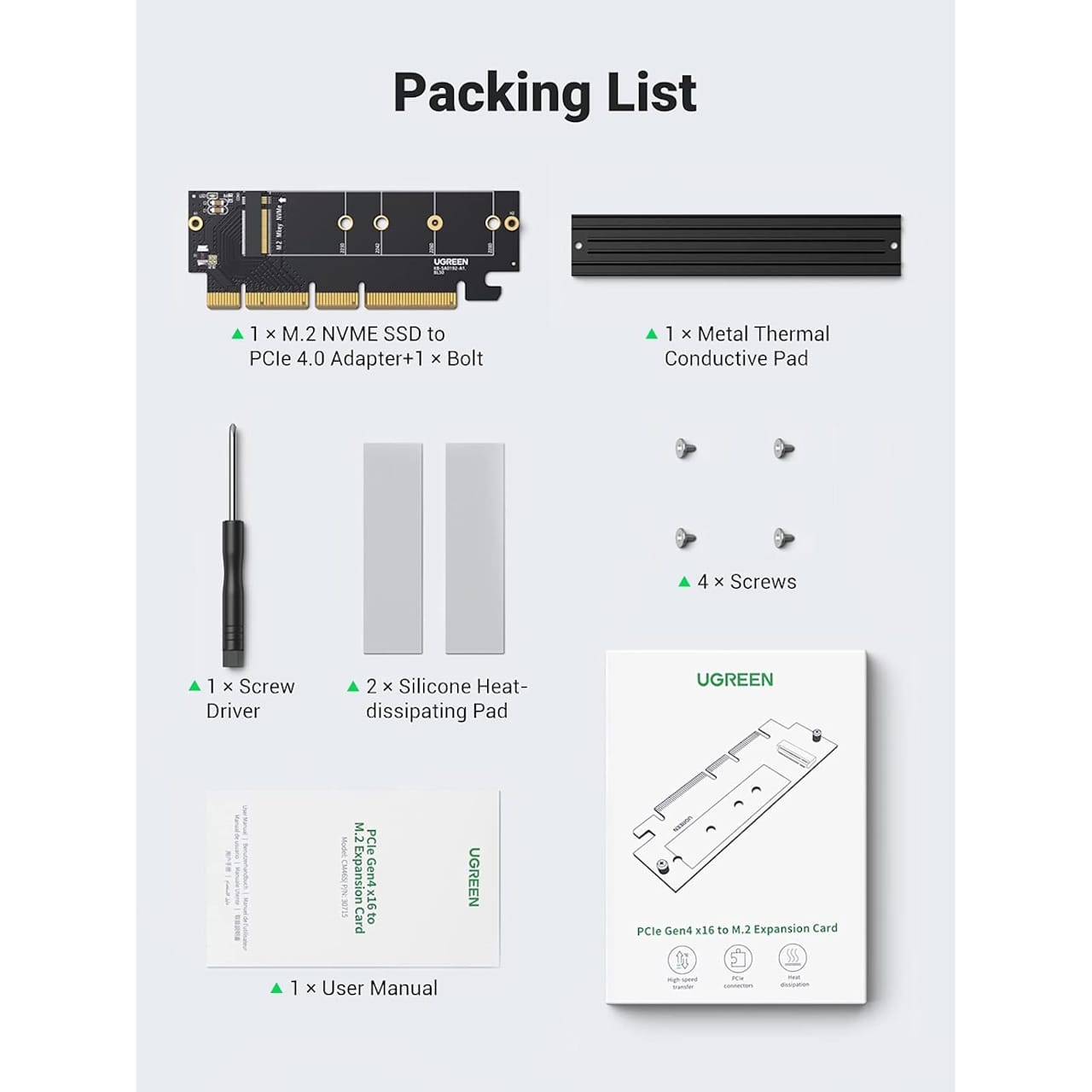 مبدل M.2 به PCIe 4.0 یوگرین مدل UGreen CM465-30715 - Image 2