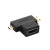 مبدل Micro HDMI Male و Mini HDMI Male به HDMI Female یوگرین مدل UGreen HD129-20144