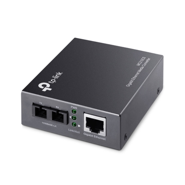 مبدل فیبر نوری گیگابیتی و تک حالته تی پی لینک مدل TP-LINK MC210CS Ver7.0