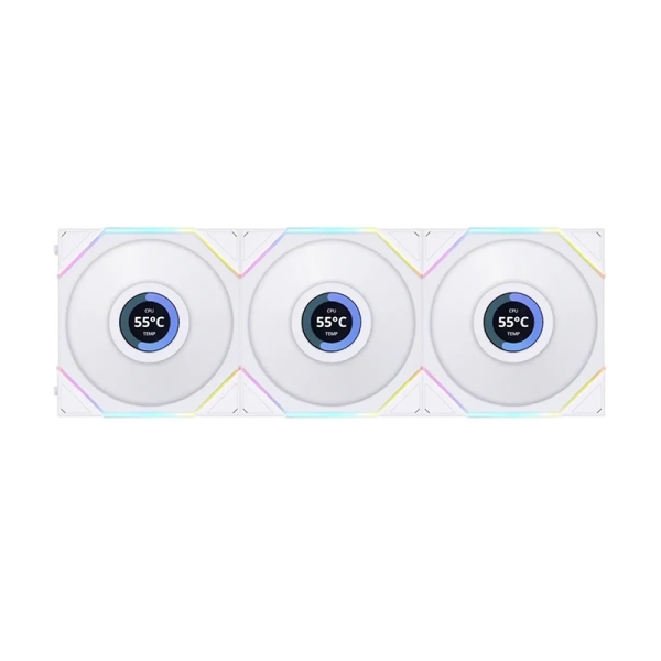 پک 3 تایی فن کیس لیان لی مدل LIAN LI UNI FAN TL LCD 120 Reverse White