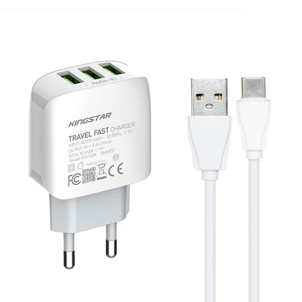 شارژر دیواری کینگ استار مدل King Star KW163C 17W