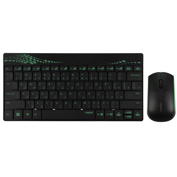 کیبورد و ماوس بی‌سیم رپو مدل 8000