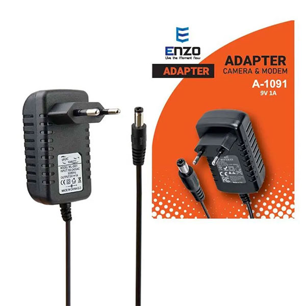 آداپتور مودم انزو مدل ENZO A-1091 9V 1A