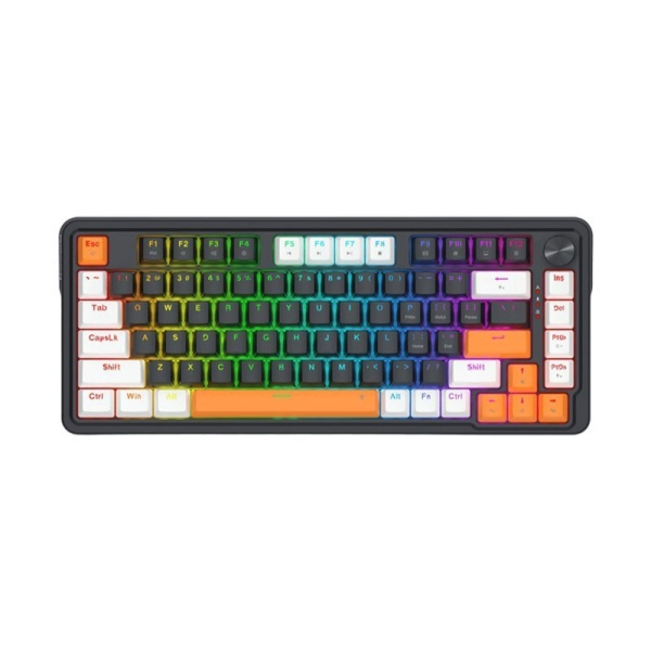 کیبورد با سیم گیمینگ ردراگون مدل Redragon LANDSHAKER K714 BWO RGB