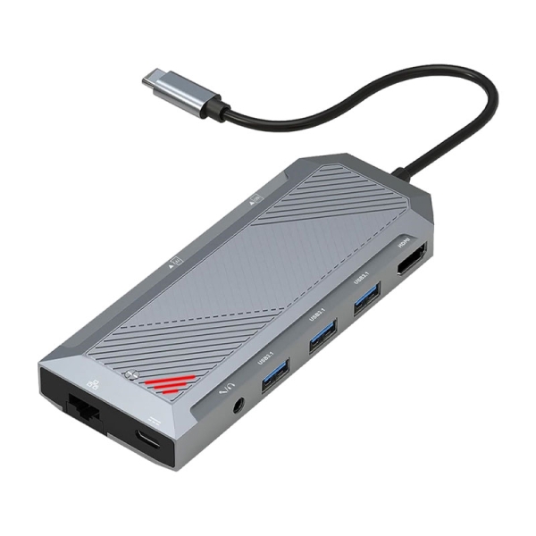 هاب 9 پورت USB Type-C ردراگون مدل REDRAGON CRUX UCA-9