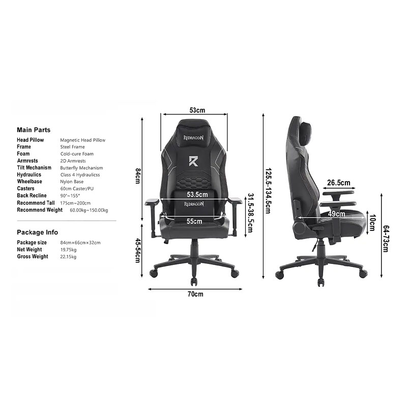 صندلی گیمینگ ردراگون مدل Redragon C-325 - Image 7