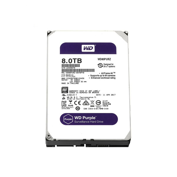 هارددیسک اینترنال وسترن دیجیتال مدل Purple WD82PURZ ظرفیت 8 ترابایت