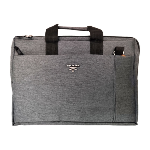کیف لپ تاپ دستی 14 اینچی پرادا مدل Prada Slim خاکستری