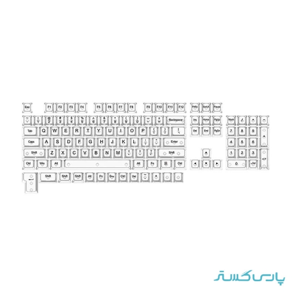 مجموعه کامل کلید کیبورد مکانیکال ردراگون مدل Redragon CRYSTAL KEYCAP A137 Transparent