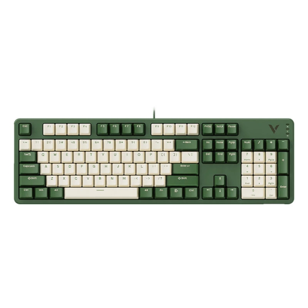 کیبورد با سیم گیمینگ رپو مدل RAPOO V500 PRO بژ سبز