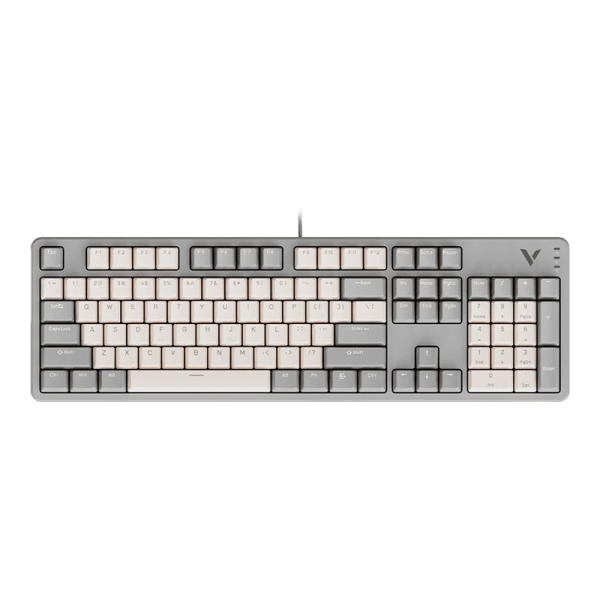 کیبورد با سیم گیمینگ رپو مدل RAPOO V500 PRO بژ خاکستری